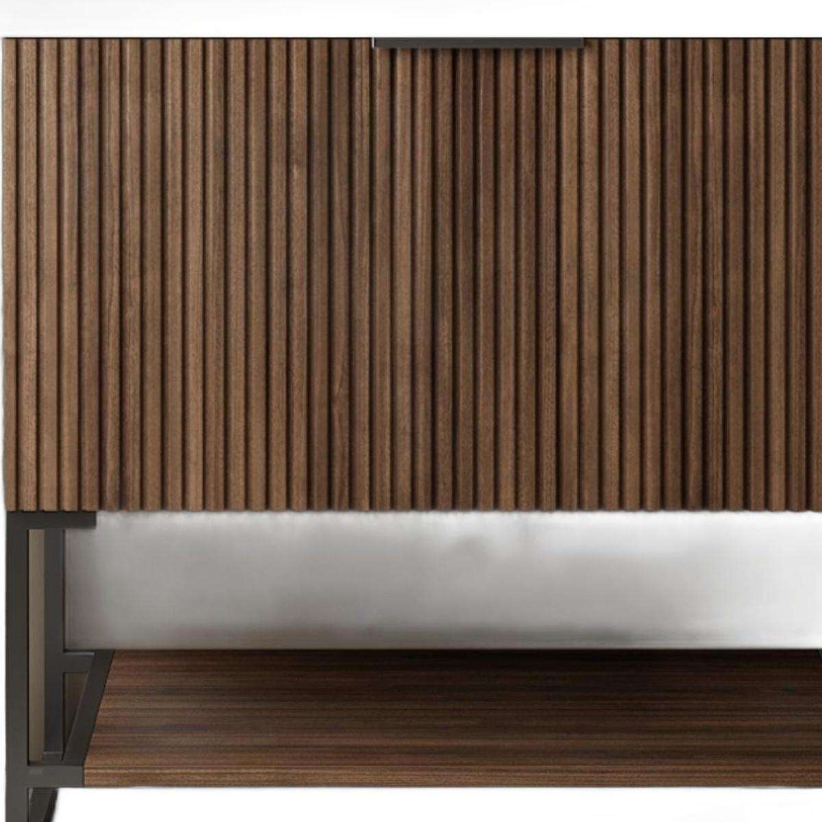 30" Brown Wood Freestanding Bathroom Vanity - HomeRoots - Flyclothing LLC