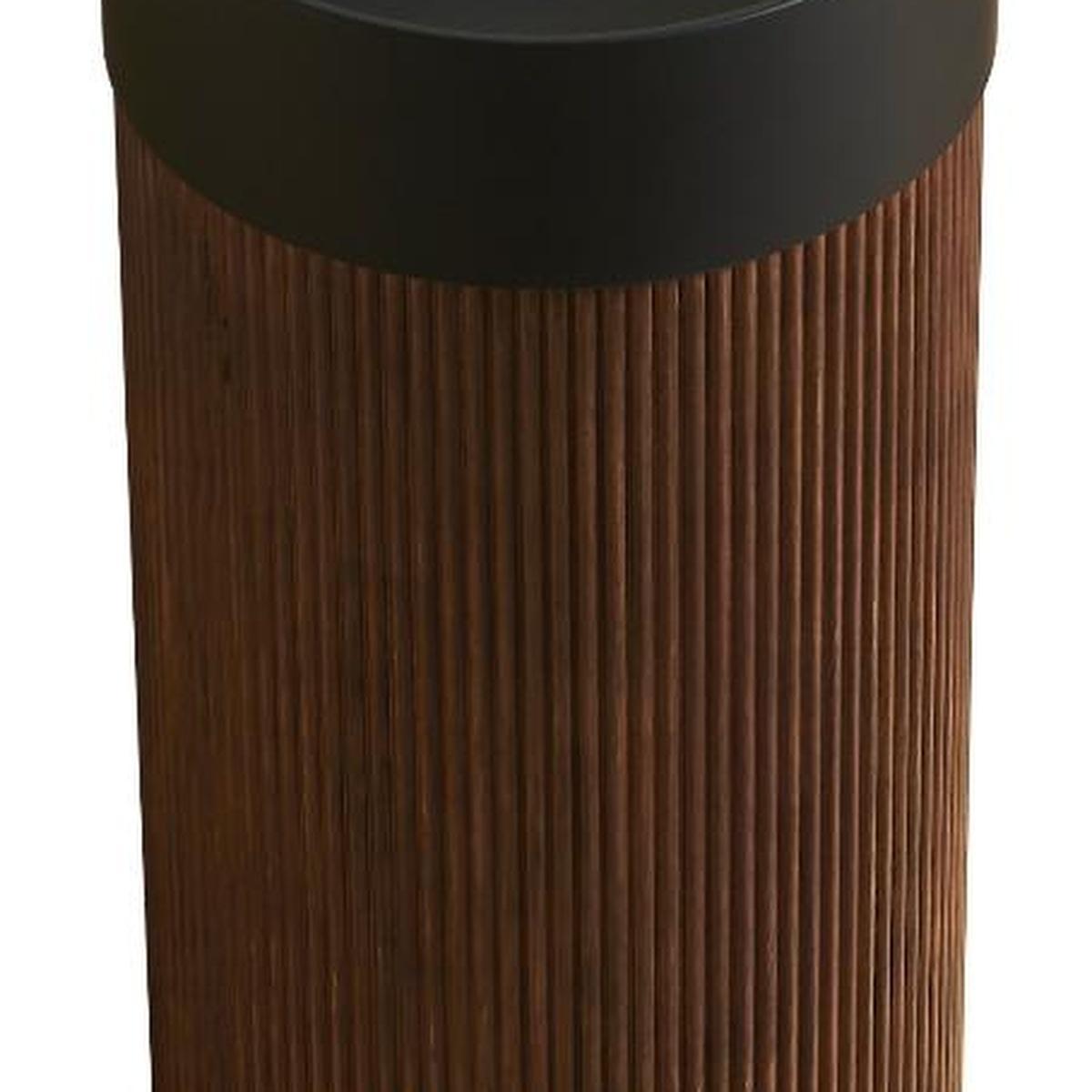 16" Brown Wood Floating Bathroom Vanity With Black Sink - HomeRoots - Flyclothing LLC