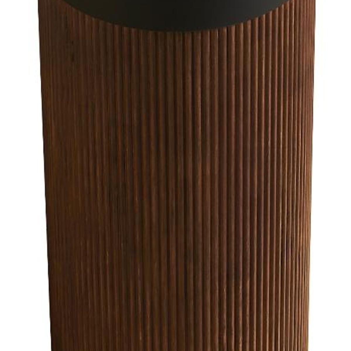 16" Brown Wood Floating Bathroom Vanity With Black Sink - HomeRoots - Flyclothing LLC