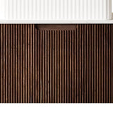 30" Brown Wood Floating Bathroom Vanity With White Sink
