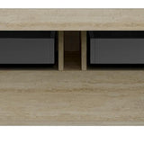 48" Brown Wood Floating Bathroom Vanity And Two Drawers