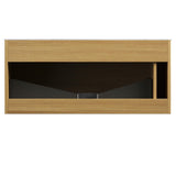 35" Brown Wood Floating Bathroom Vanity