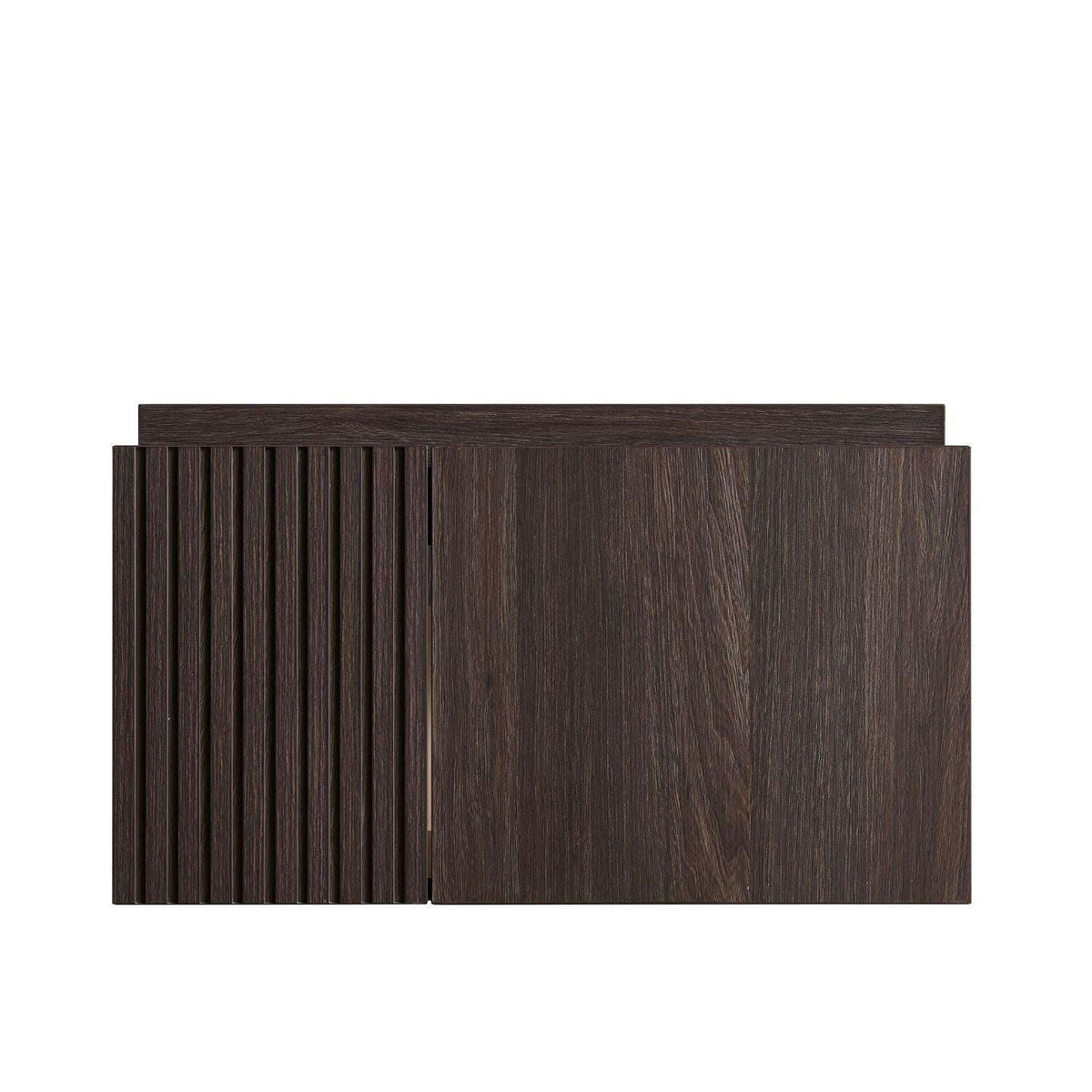 24" Brown Wood Floating Double Door Bathroom Vanity - HomeRoots - Flyclothing LLC