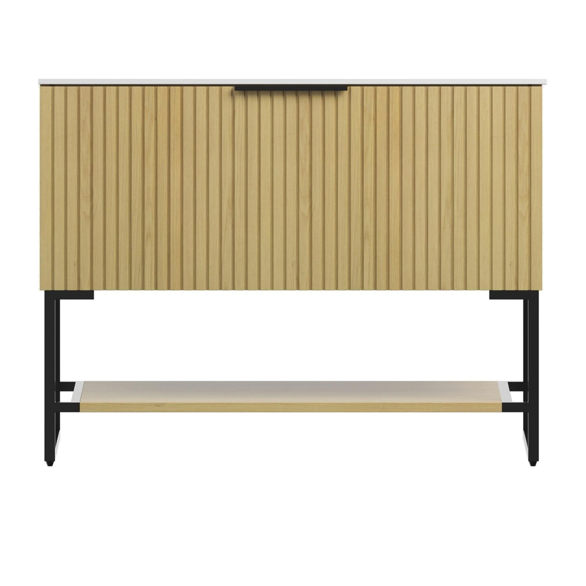 35" Brown Wood Freestanding Bathroom Vanity - HomeRoots - Flyclothing LLC