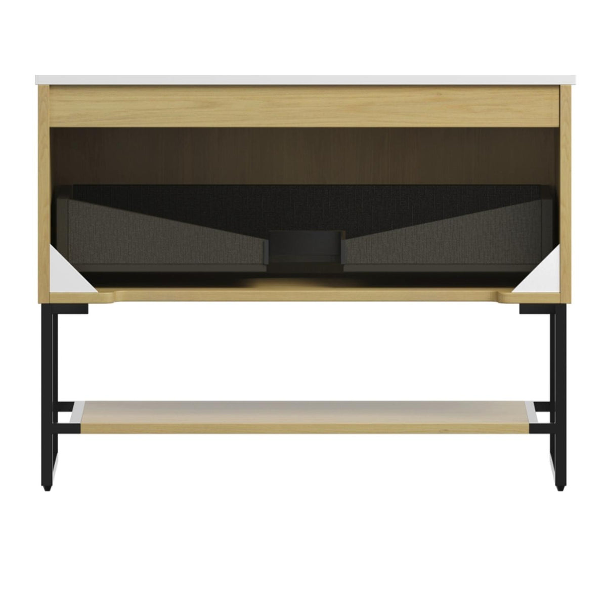 35" Brown Wood Freestanding Bathroom Vanity - HomeRoots - Flyclothing LLC