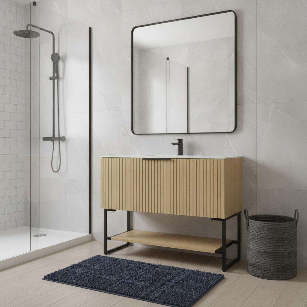 35" Brown Wood Freestanding Bathroom Vanity - HomeRoots - Flyclothing LLC