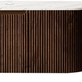36" Brown Wood Floating Bathroom Vanity