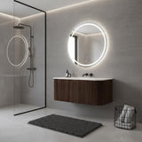 36" Brown Wood Floating Bathroom Vanity
