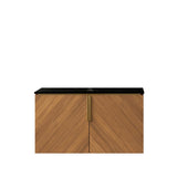 30" Brown Wood Floating Double Door Bathroom Vanity - HomeRoots - Flyclothing LLC