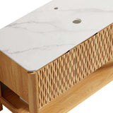 48" Gold Wood Freestanding Three Door Bathroom Vanity - HomeRoots - Flyclothing LLC