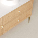 48" Brown Wood Freestanding Single Door Bathroom Vanity And Two Drawers - HomeRoots - Flyclothing LLC