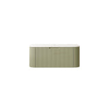 36" Green Wood Floating Bathroom Vanity
