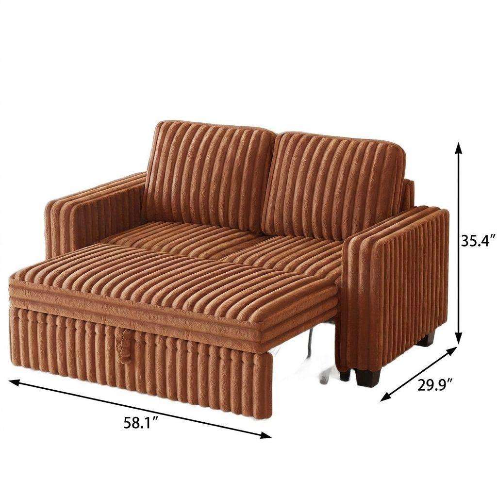 58" Brown And Black Faux Leather Loveseat - HomeRoots - Flyclothing LLC