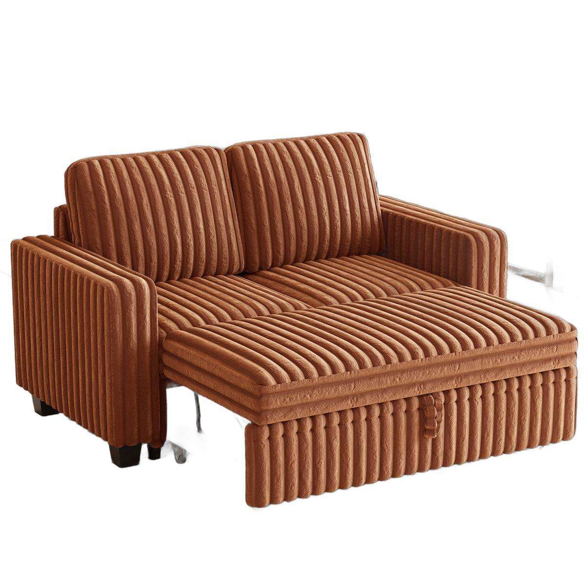 58" Brown And Black Faux Leather Loveseat - HomeRoots - Flyclothing LLC