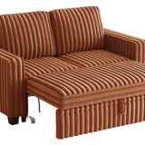 58" Brown And Black Faux Leather Loveseat - HomeRoots - Flyclothing LLC