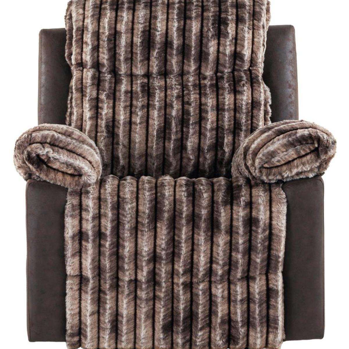 37" Brown Corduroy And Fabric Manual Recliner - HomeRoots - Flyclothing LLC