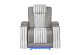 37" Gray Microfiber Power Home Theater Recliner - HomeRoots - Flyclothing LLC