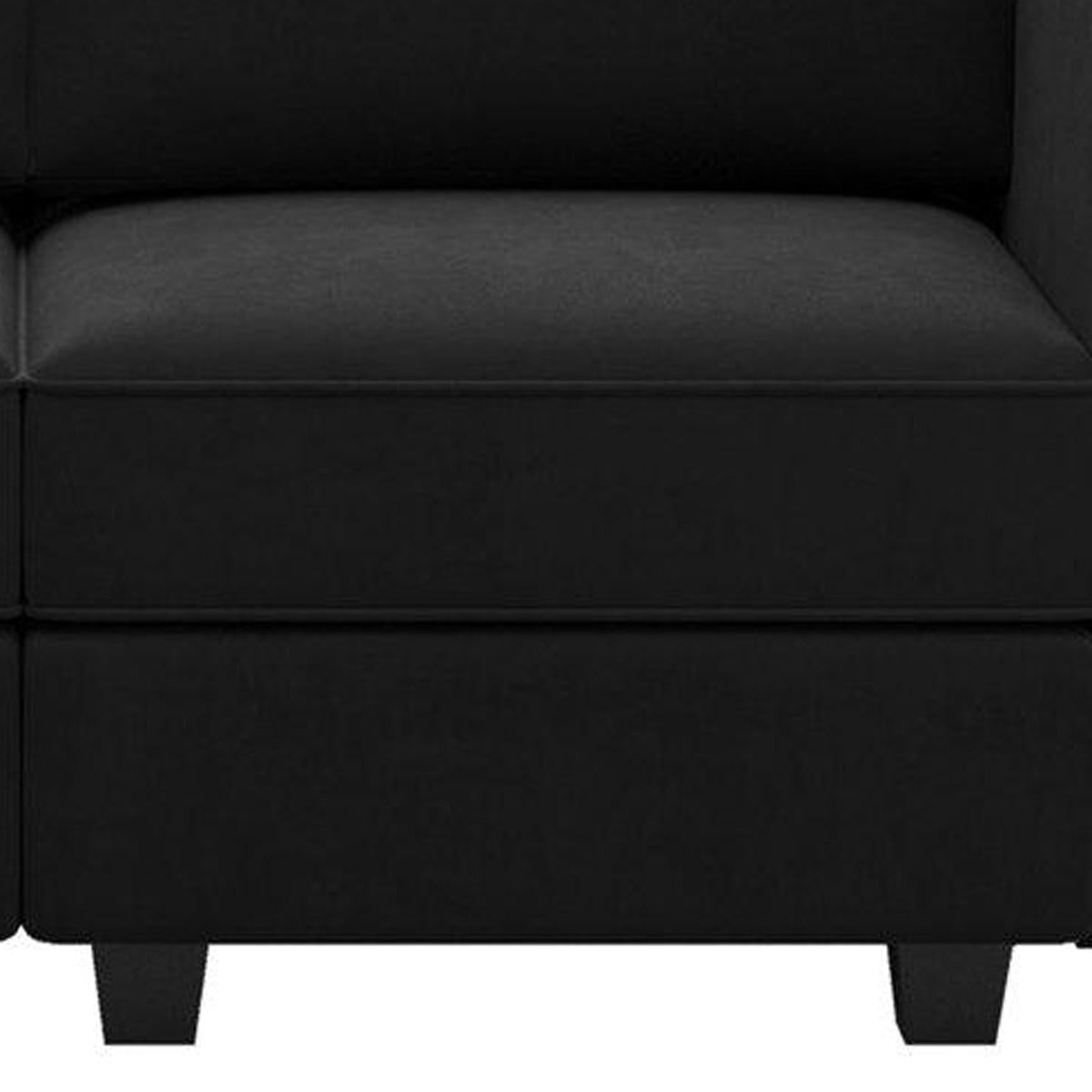 64" Black Velvet Loveseat With Storage and Toss Pillows - HomeRoots - Flyclothing LLC