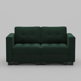 64" Green And Black Velvet Loveseat With Storage and Toss Pillows - HomeRoots - Flyclothing LLC