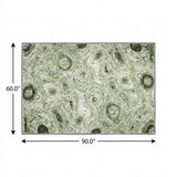 5' X 8' Green And Charcoal Abstract Shag Washable Area Rug With UV Protection - HomeRoots - Flyclothing LLC