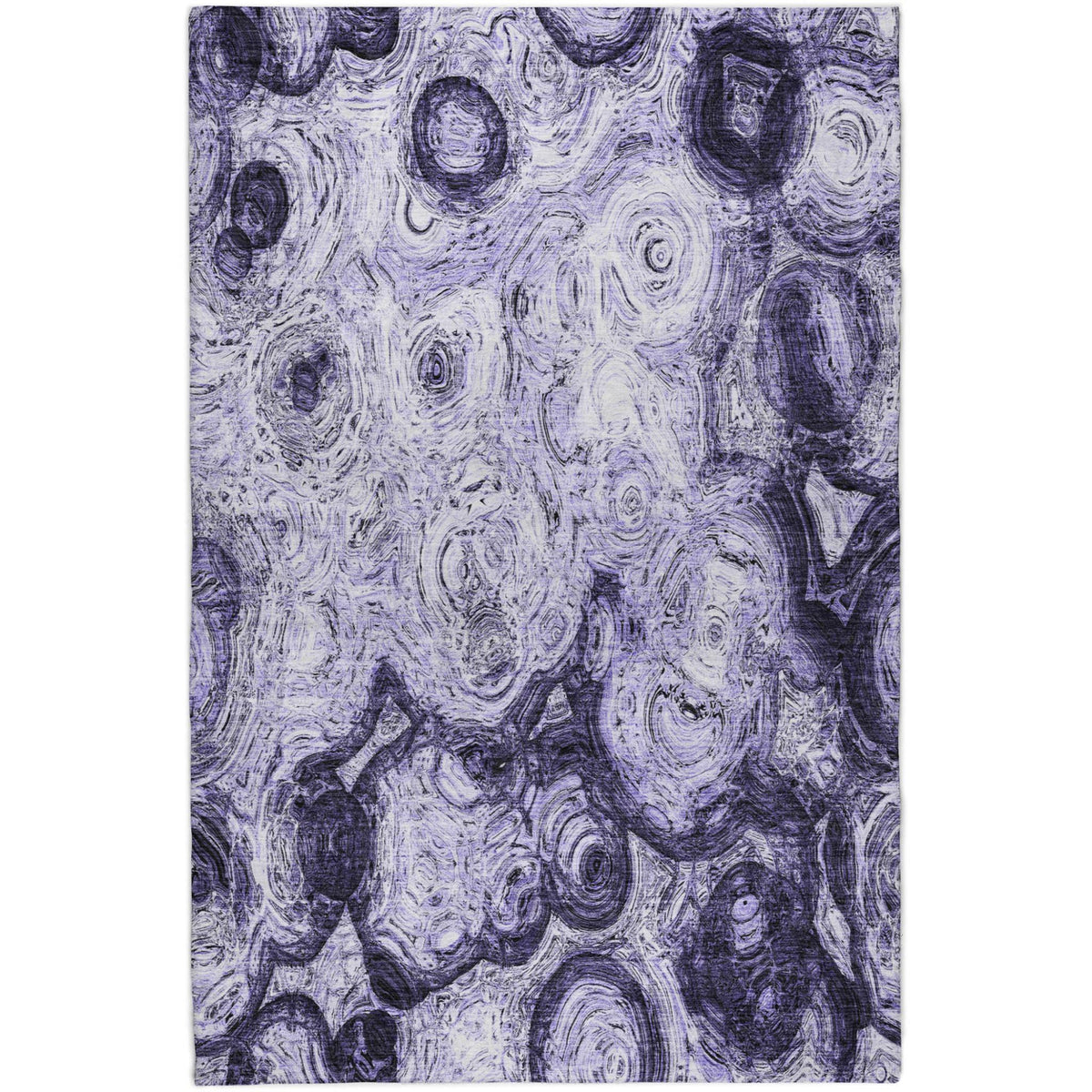 3' X 5' Purple And Lavender Abstract Shag Washable Area Rug With UV Protection - HomeRoots - Flyclothing LLC