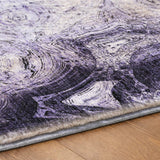 3' X 5' Purple And Lavender Abstract Shag Washable Area Rug With UV Protection - HomeRoots - Flyclothing LLC