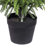 Set of Two 60" Green Artificial Pine Tree In Round Black Pot - HomeRoots - Flyclothing LLC