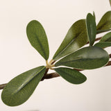 84" Green Artificial Olive Tree In Round Black Pot