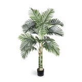 60" Green Artificial Palm Tree In Round Black Pot