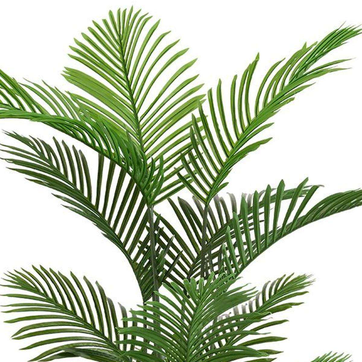 Set of Two 62" Green Artificial Palm Tree In Round Black Pot - HomeRoots - Flyclothing LLC
