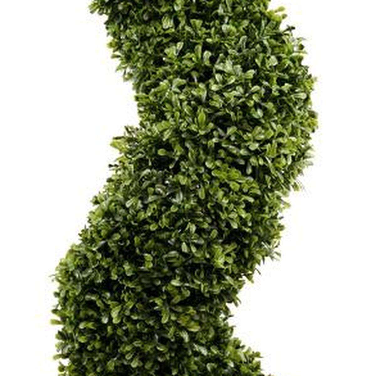 Set of Two 72" Green Artificial Boxwood Tree In Round Black Planter - HomeRoots - Flyclothing LLC