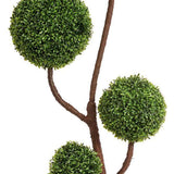 60" Green Artificial Boxwood Tree In Round Black Planter - HomeRoots - Flyclothing LLC