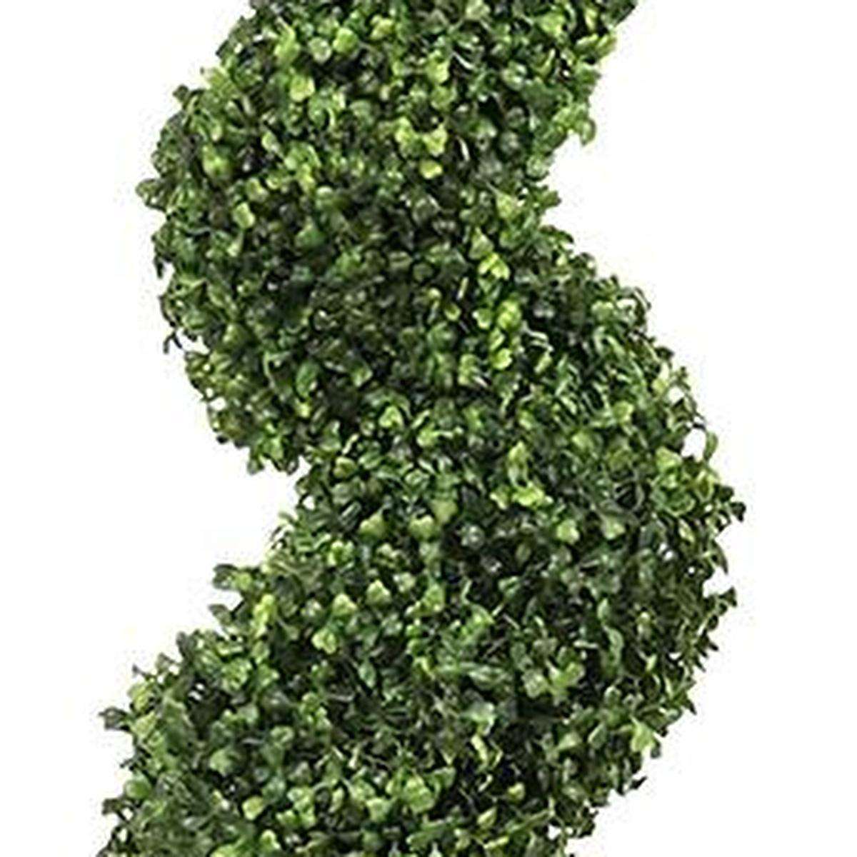 84" Green Light Green And Dark Green Artificial Boxwood Tree In Round Black Planter - HomeRoots - Flyclothing LLC