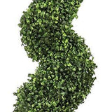 84" Green Light Green And Dark Green Artificial Boxwood Tree In Round Black Planter - HomeRoots - Flyclothing LLC