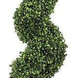 84" Green Light Green And Dark Green Artificial Boxwood Tree In Round Black Planter - HomeRoots - Flyclothing LLC