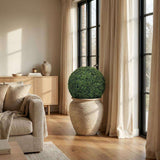 Set of Two 22" Green Artificial Boxwood Tree - HomeRoots - Flyclothing LLC