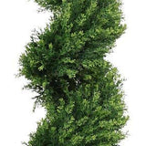 Set of Two 72" Dark Green And Light Green Artificial Cypress Tree In Round Black Pot - HomeRoots - Flyclothing LLC