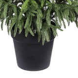 Set of Two 48" Green Artificial Pine Tree In Round Black Pot