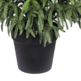 Set of Two 48" Green Artificial Pine Tree In Round Black Pot - HomeRoots - Flyclothing LLC