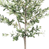 72" Green Artificial Olive Tree In Round Black Pot - HomeRoots - Flyclothing LLC