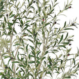 96" Green Artificial Olive Tree In Round White Pot - HomeRoots - Flyclothing LLC
