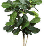 84" Green Artificial Fiddle Leaf Tree In Round Black Pot - HomeRoots - Flyclothing LLC