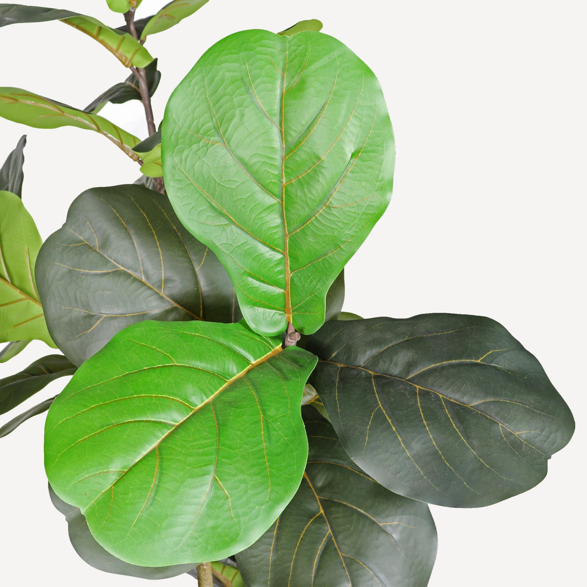84" Green Artificial Fiddle Leaf Tree In Round Black Pot - HomeRoots - Flyclothing LLC