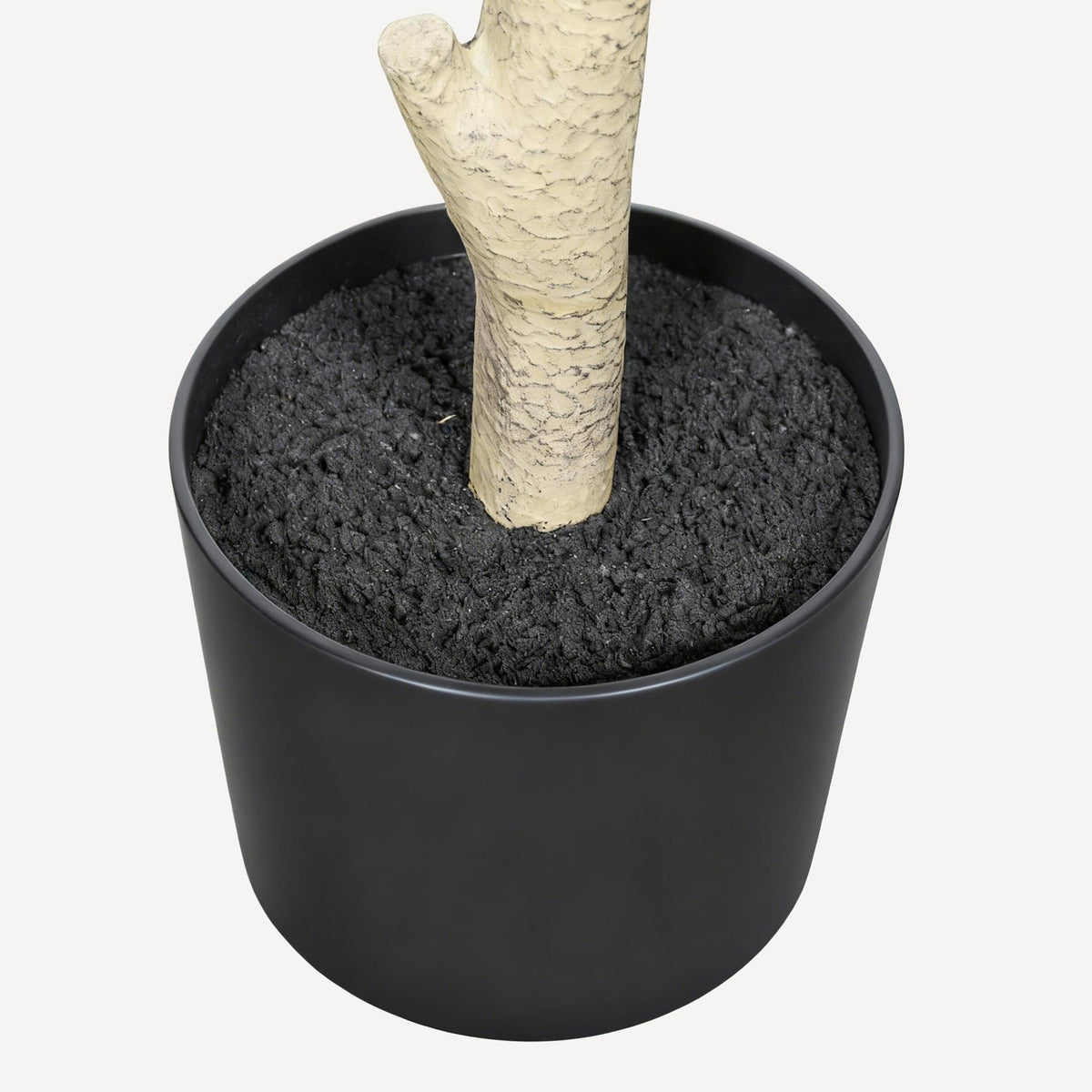 84" Green Artificial Fiddle Leaf Tree In Round Black Pot - HomeRoots - Flyclothing LLC