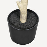 84" Green Artificial Fiddle Leaf Tree In Round Black Pot - HomeRoots - Flyclothing LLC
