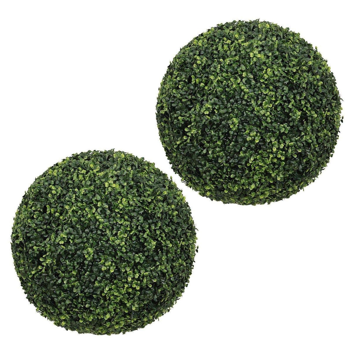 Set of Two 19" Dark Green Artificial Boxwood Tree - HomeRoots - Flyclothing LLC