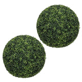 Set of Two 19" Dark Green Artificial Boxwood Tree - HomeRoots - Flyclothing LLC