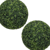 Set of Two 19" Dark Green Artificial Boxwood Tree - HomeRoots - Flyclothing LLC