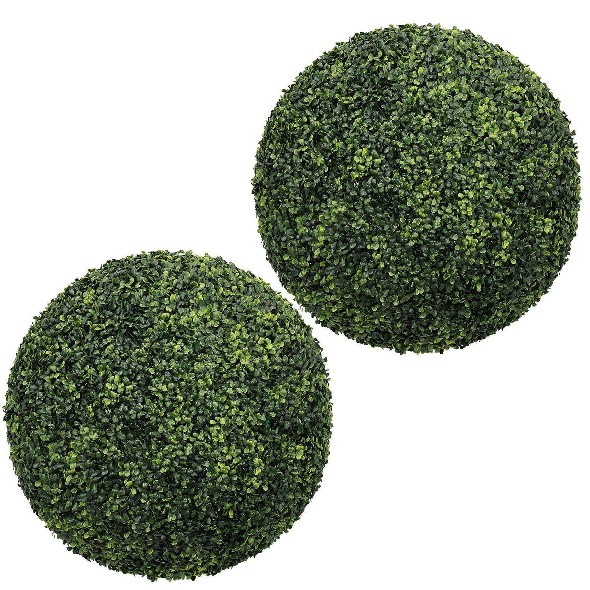 Set of Two 22" Dark Green Artificial Boxwood Tree - HomeRoots - Flyclothing LLC