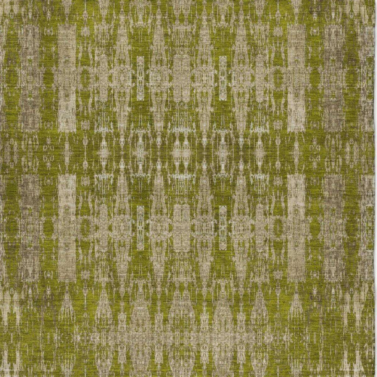 5' X 8' Olive Green And Taupe Moroccan Shag Washable Area Rug With UV Protection - HomeRoots - Flyclothing LLC